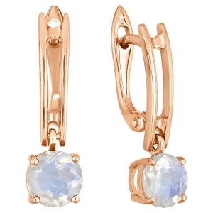 Женские Серьги Серебро Камень натуральный Лунный камень