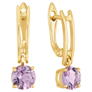 Женские Серьги Серебро Камень натуральный Аметист