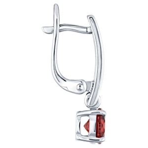 Женские Серьги Серебро Камень натуральный Гранат