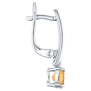 Женские Серьги Серебро Камень натуральный Цитрин