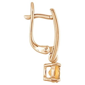 Женские Серьги Серебро Камень натуральный Цитрин