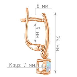 Женские Серьги Серебро Камень натуральный Опал