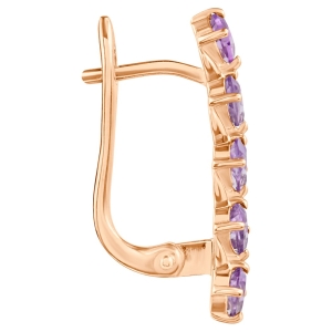 Женские Серьги Серебро Камень натуральный Аметист