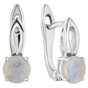 Женские Серьги Серебро Камень натуральный Лунный камень