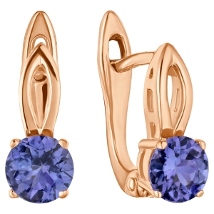 Женские Серьги Серебро Камень натуральный Танзанит