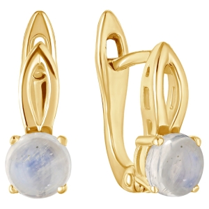 Женские Серьги Серебро Камень натуральный Лунный камень