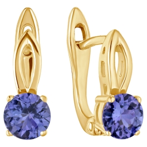 Женские Серьги Серебро Камень натуральный Танзанит