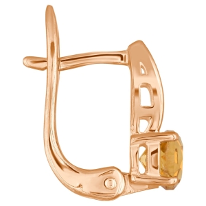 Женские Серьги Серебро Камень натуральный Цитрин