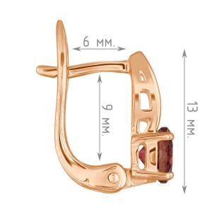 Женские Серьги Серебро Камень натуральный Турмалин