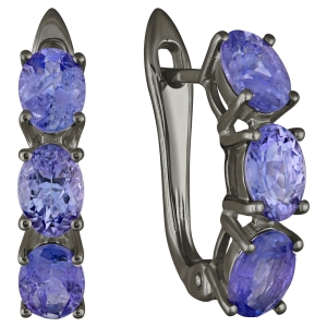 Женские Серьги Серебро Камень натуральный Танзанит