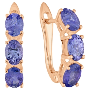 Женские Серьги Серебро Камень натуральный Танзанит