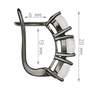 Женские Серьги Серебро Камень натуральный Лунный камень