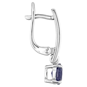 Женские Серьги Серебро Камень натуральный Сапфир