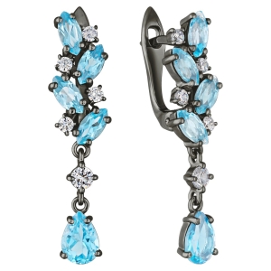 Женские Серьги Серебро Камень натуральный Топаз