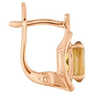 Женские Серьги Серебро Камень натуральный Цитрин