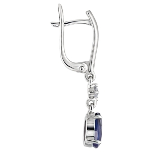 Женские Серьги Серебро Камень натуральный Сапфир
