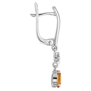 Женские Серьги Серебро Камень натуральный Цитрин