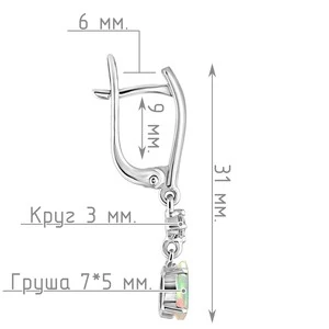 Женские Серьги Серебро Камень натуральный Опал