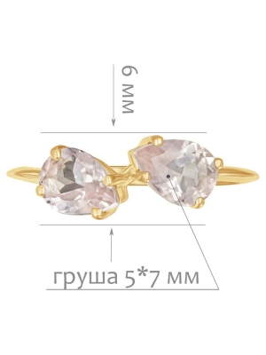 Женские Кольца Серебро Камень натуральный Кварц