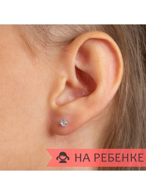 Женские Серьги Серебро Камень искусственный Нанокристалл