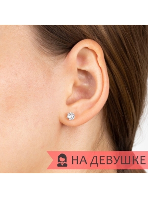 Женские Серьги Серебро Камень искусственный Нанокристалл