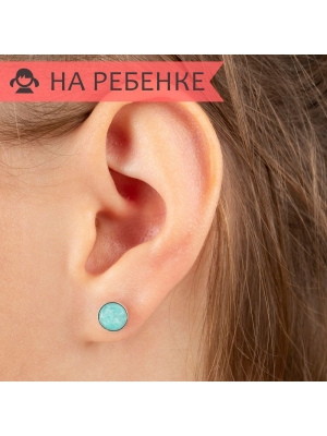 Женские Серьги Серебро Эмаль холодная