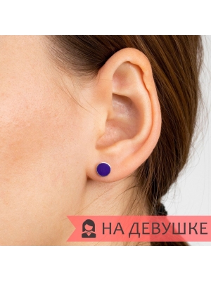 Женские Серьги Серебро Эмаль холодная Иолит