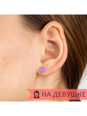 Женские Серьги Серебро Эмаль холодная