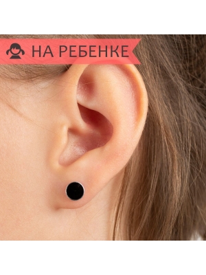 Женские Серьги Серебро Эмаль холодная