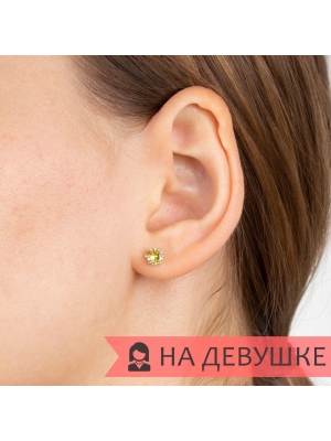 Женские Серьги Серебро Камень искусственный Нанокристалл
