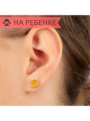 Женские Серьги Серебро Эмаль холодная
