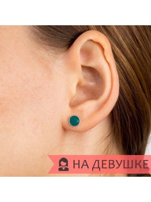 Женские Серьги Серебро Эмаль холодная