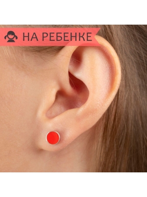 Женские Серьги Серебро Эмаль холодная