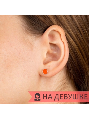 Женские Серьги Серебро Эмаль холодная