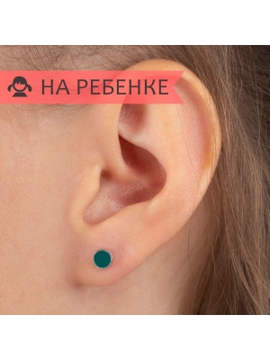 Женские Серьги Серебро Эмаль холодная
