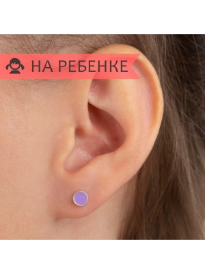 Женские Серьги Серебро Эмаль холодная