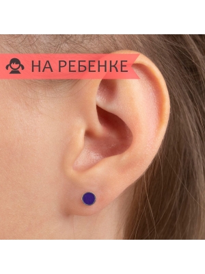 Женские Серьги Серебро Эмаль холодная Иолит