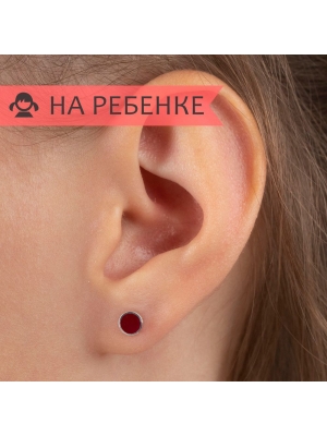 Женские Серьги Серебро Эмаль холодная
