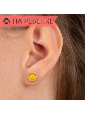 Женские Серьги Серебро Эмаль холодная