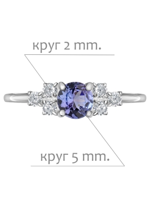 Женские Кольца Серебро Камень натуральный Танзанит