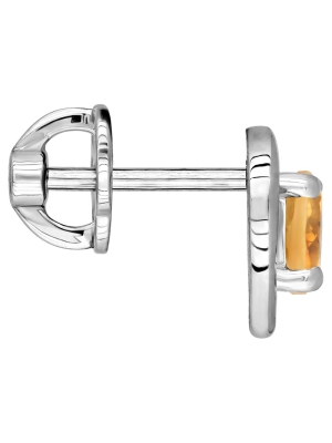 Женские Серьги Серебро Камень натуральный Цитрин