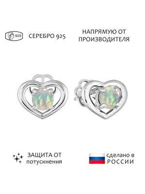 Женские Серьги Серебро Камень натуральный Опал