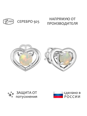 Женские Серьги Серебро Камень натуральный Опал