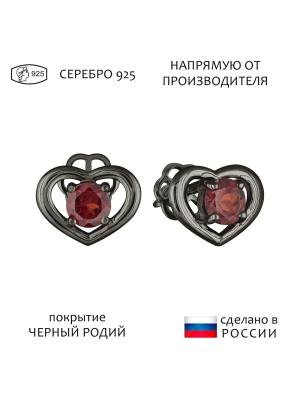 Женские Серьги Серебро Камень натуральный Гранат