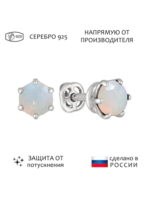 Женские Серьги Серебро Камень натуральный Опал