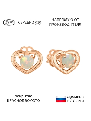 Женские Серьги Серебро Камень натуральный Опал