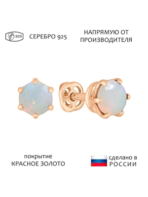 Женские Серьги Серебро Камень натуральный Опал