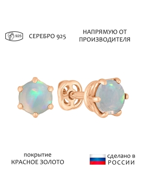 Женские Серьги Серебро Камень натуральный Опал