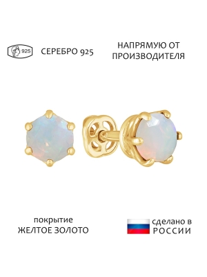Женские Серьги Серебро Камень натуральный Опал