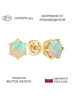 Женские Серьги Серебро Камень натуральный Опал